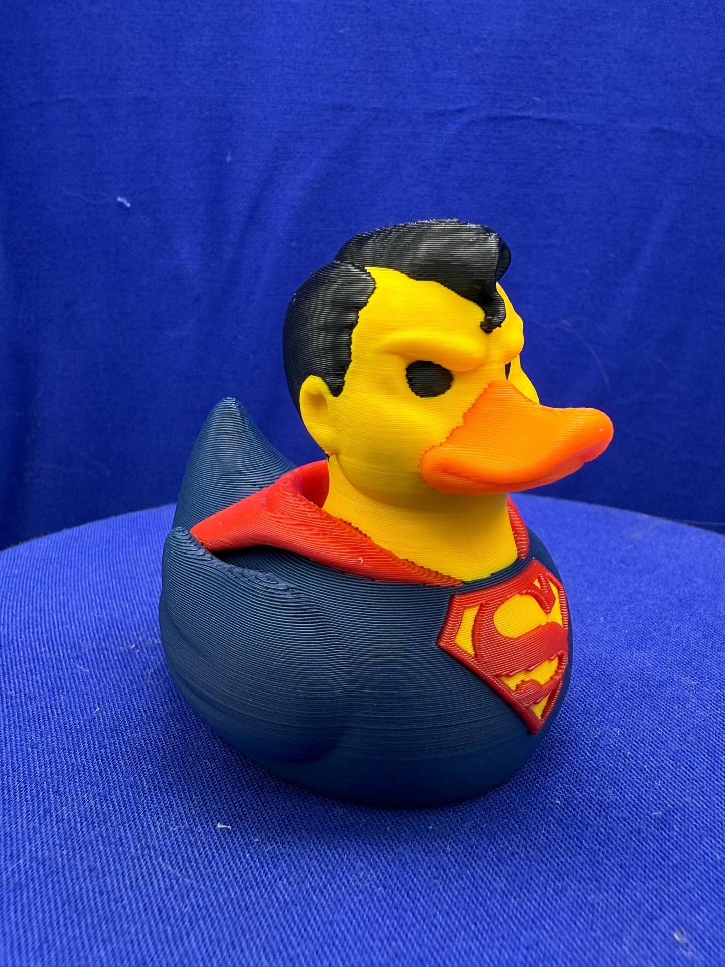 Blue Super Hero Duck - Jeep Ducking Character for Collectors - PVC Free, Unisex, Fun and Nostalgic Design