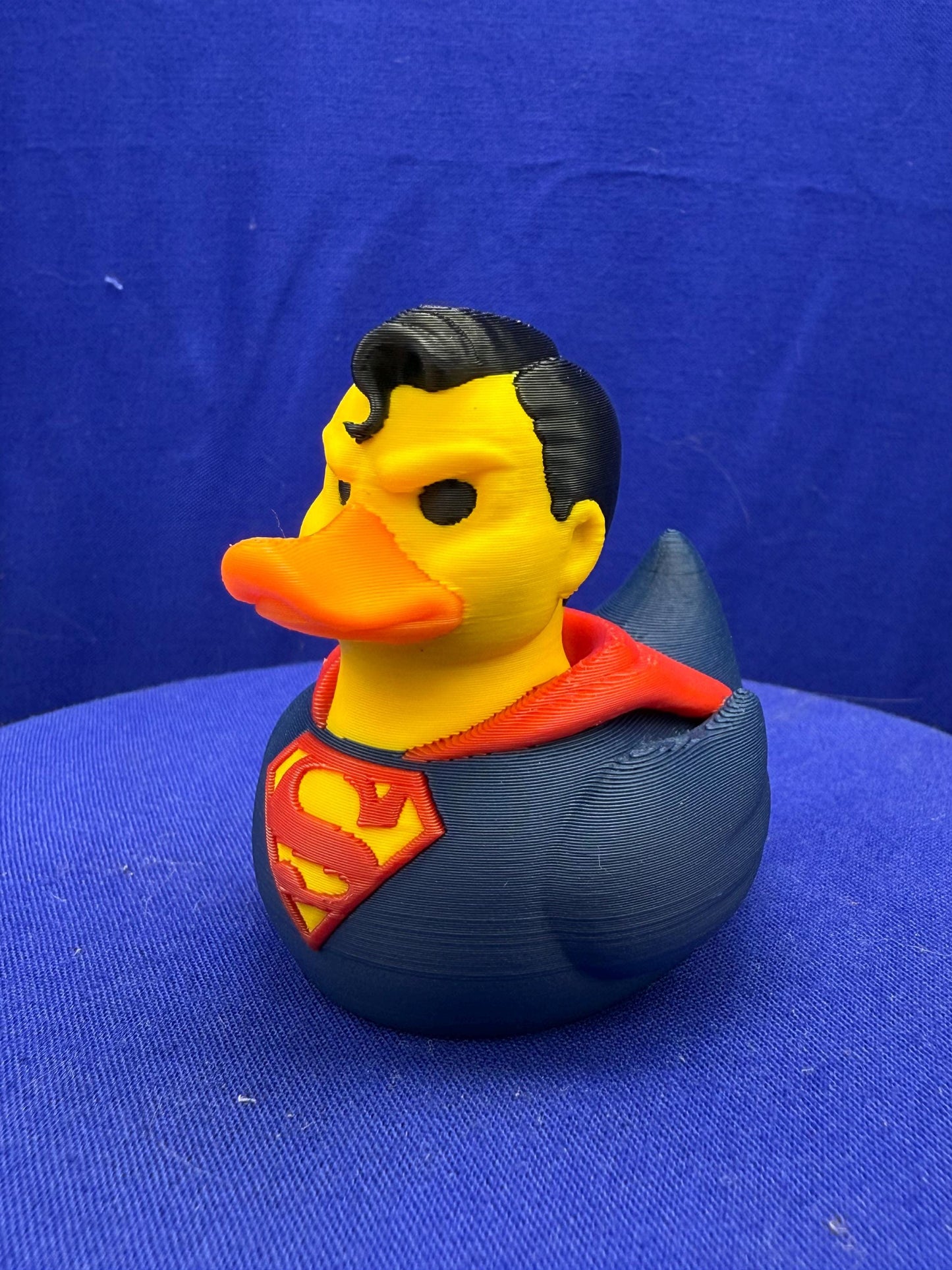 Blue Super Hero Duck - Jeep Ducking Character for Collectors - PVC Free, Unisex, Fun and Nostalgic Design