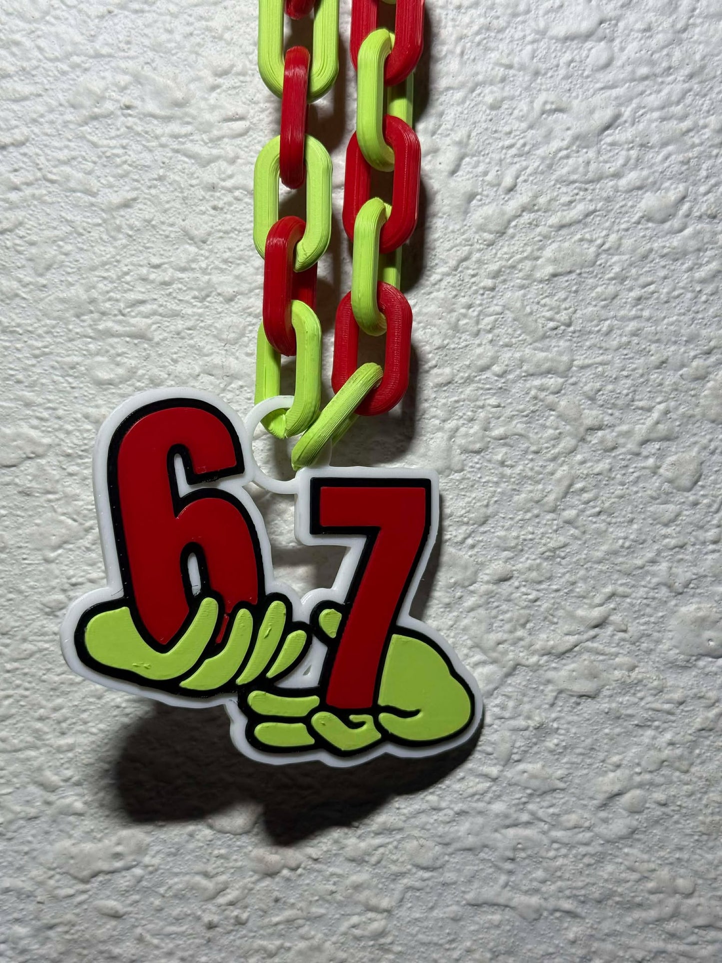 Six Seven Grinch Themed Kids Necklace