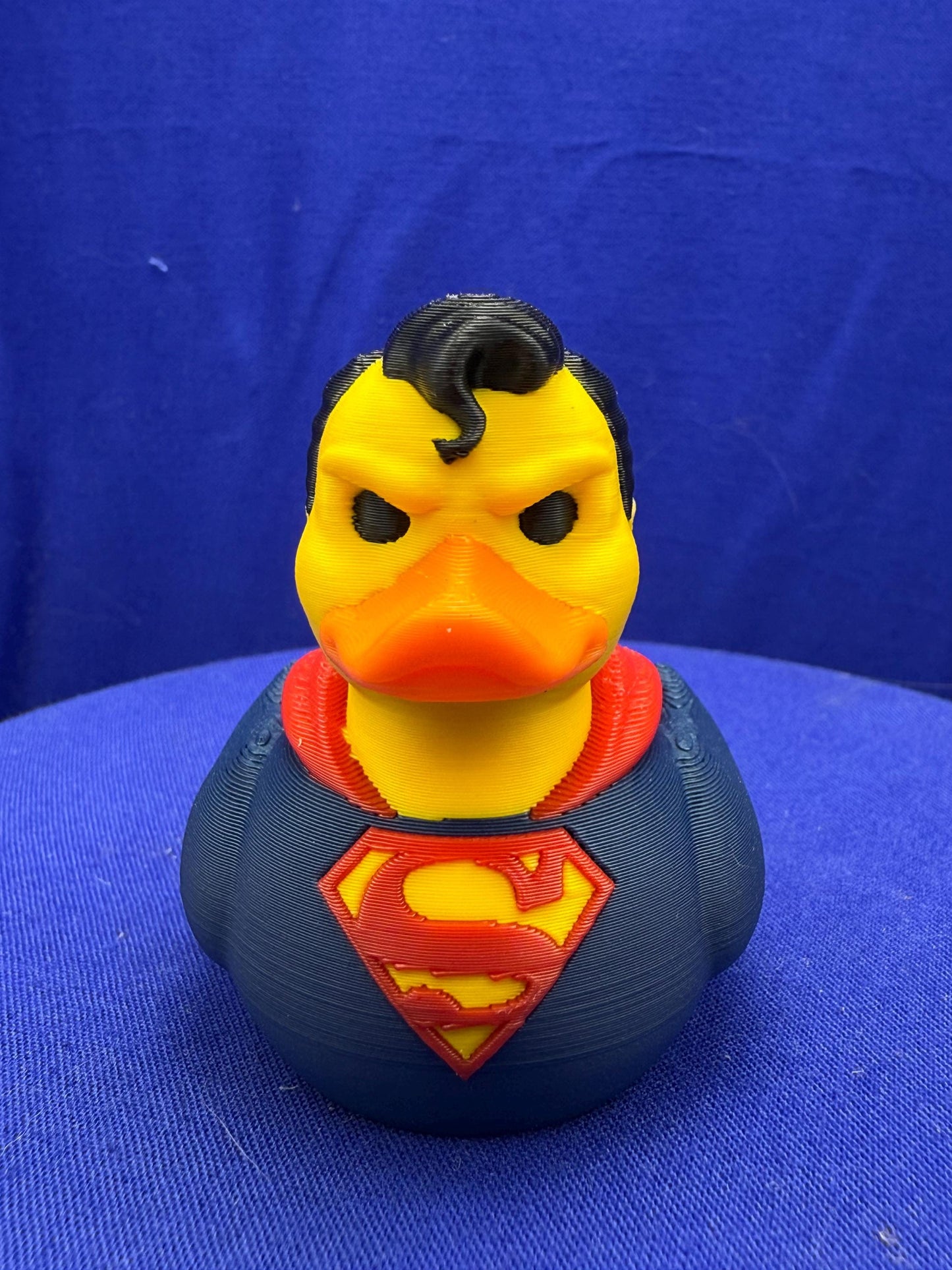Blue Super Hero Duck - Jeep Ducking Character for Collectors - PVC Free, Unisex, Fun and Nostalgic Design
