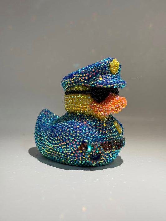 Rhinestone Police Officer Duck