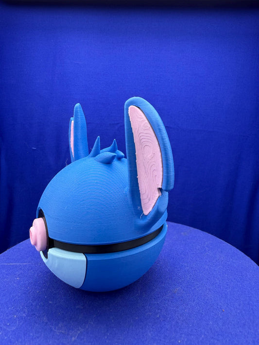 Stitch Pokeball - Blue and pink Pokeball - Durable Design - Pokémon