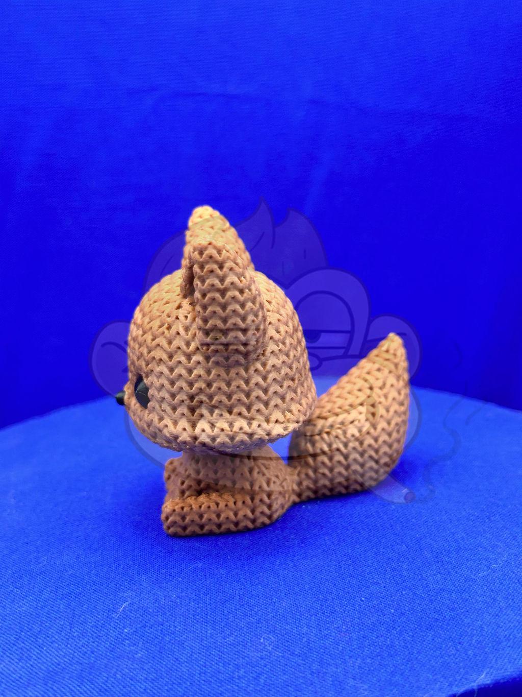 Knitted Fox Decor: 3D Printed Desk Accessory