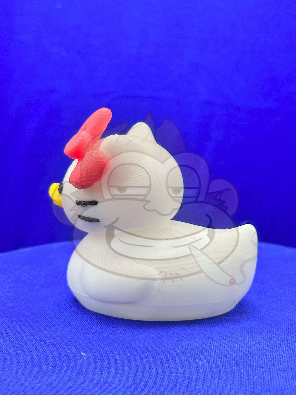Hello Duck Inspired by Hello Kitty - Character Design with Pink Bow and Yellow Beak