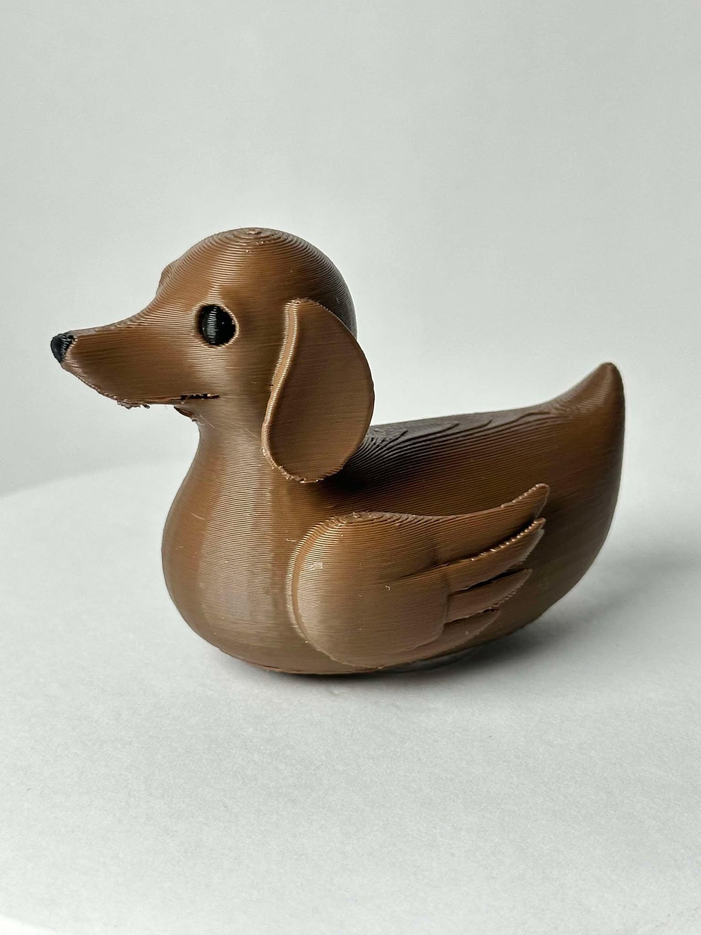 Dachshund Duck - Jeep Ducking Character for Collectors - Brown Dachshund dog - PVC Free, Unisex, Fun and Nostalgic Design