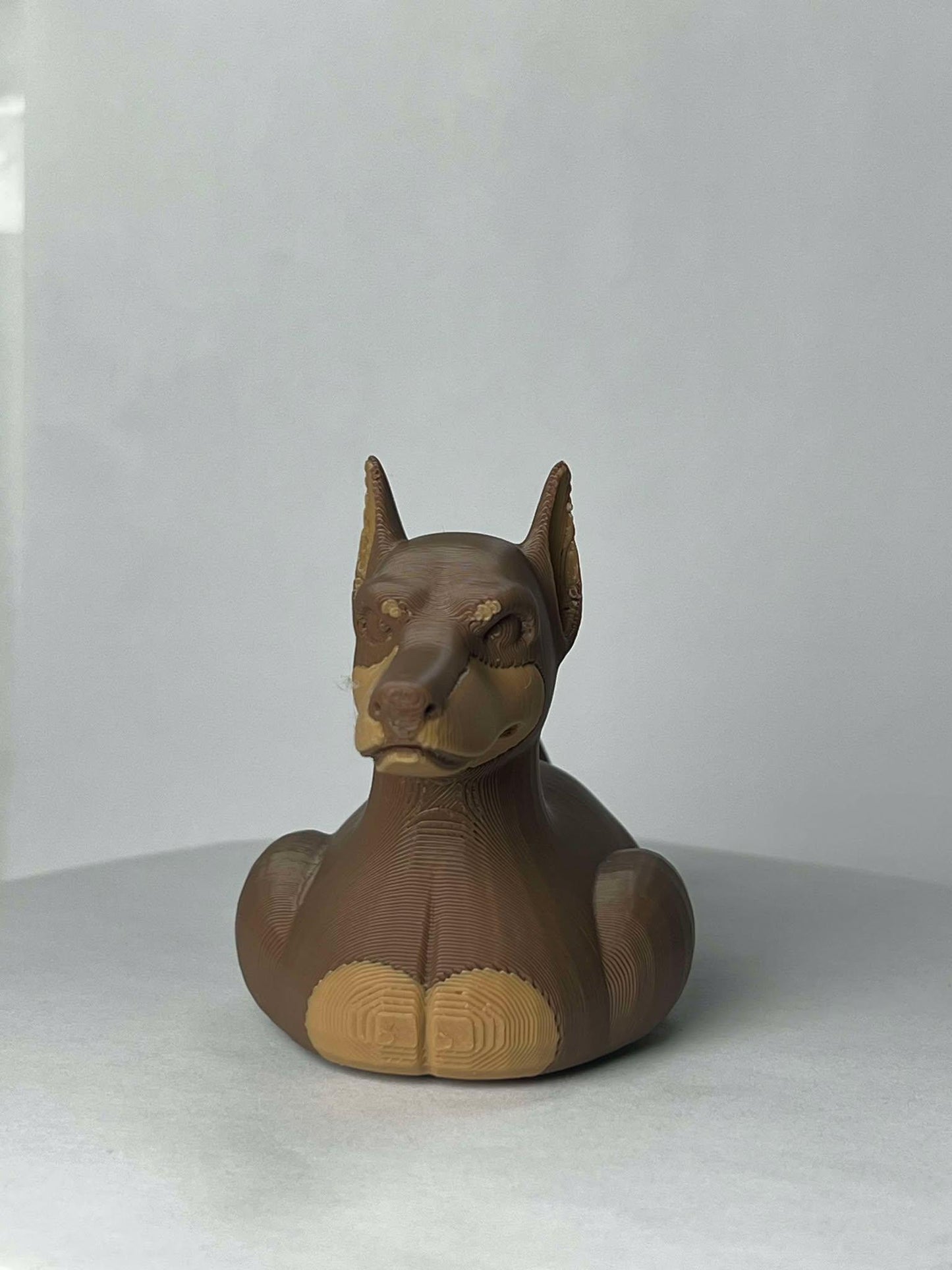 Brown Doberman Duck - Jeep Ducking Character for Collectors - PVC Free, Unisex, Fun and Nostalgic Design