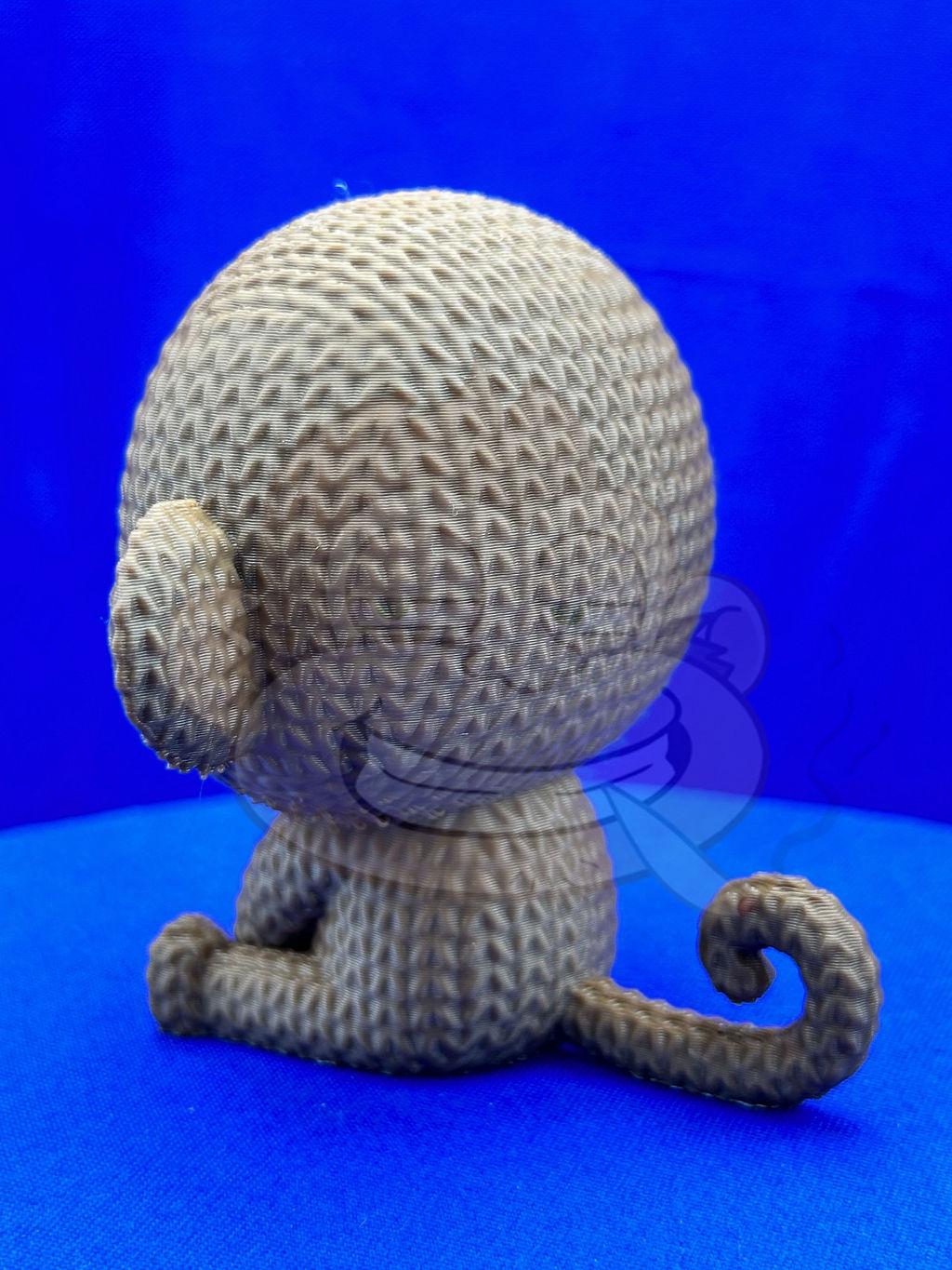Knitted Monkey: Desk Decor, Photo Prop