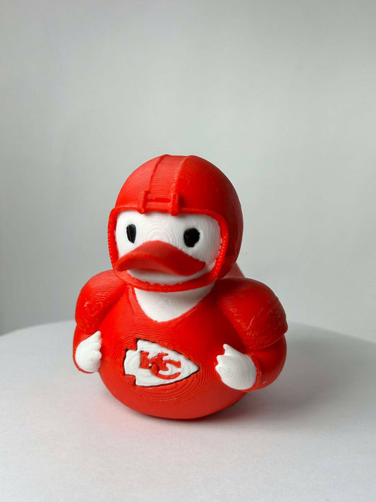 Chiefs Duck NFL Inspired Design - red Duck with NFL Logo, Fun and Engaging Collectible for Chiefs Fans