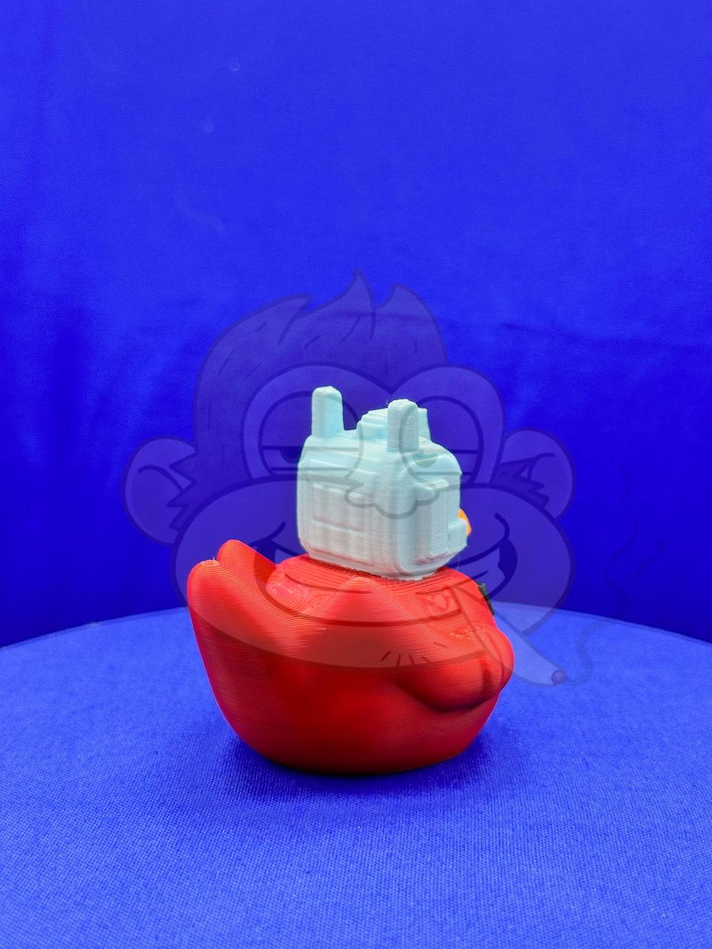 Prime Duck: Red & Blue 3D Printed Car Duck