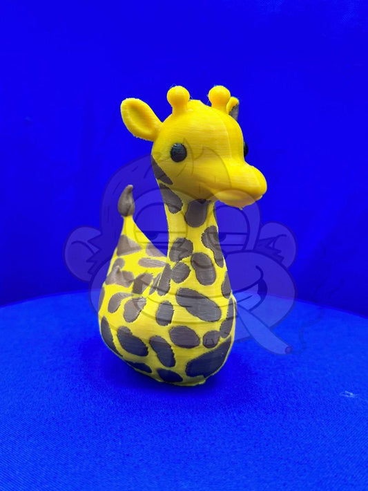Giraffe Duck: 3D Printed Yellow & Brown Duck