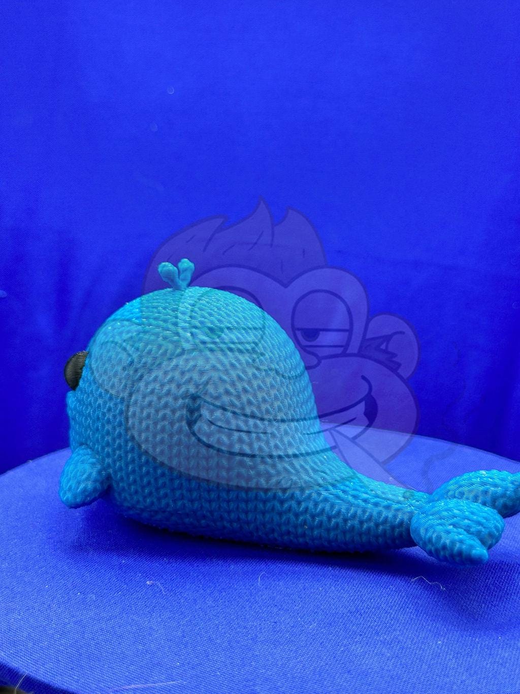 Knitted Whale Decor: 3D Printed Desk Accessory