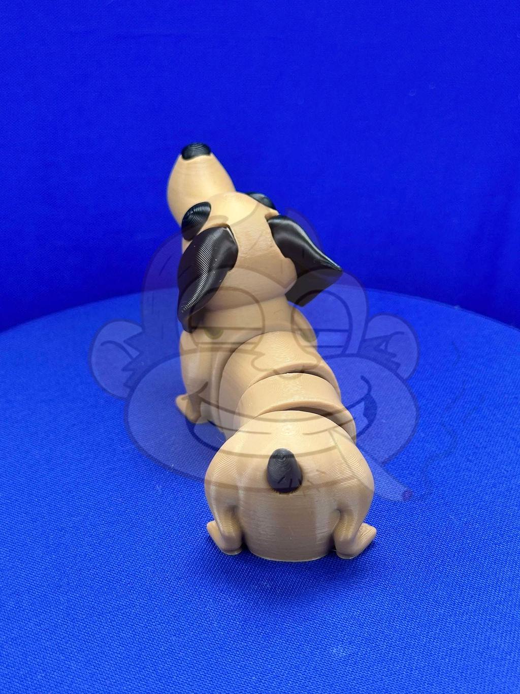 Flexi Dachshund: Articulated Weiner Dog Figurine