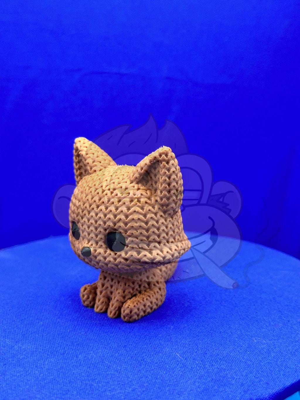 Knitted Fox Decor: 3D Printed Desk Accessory