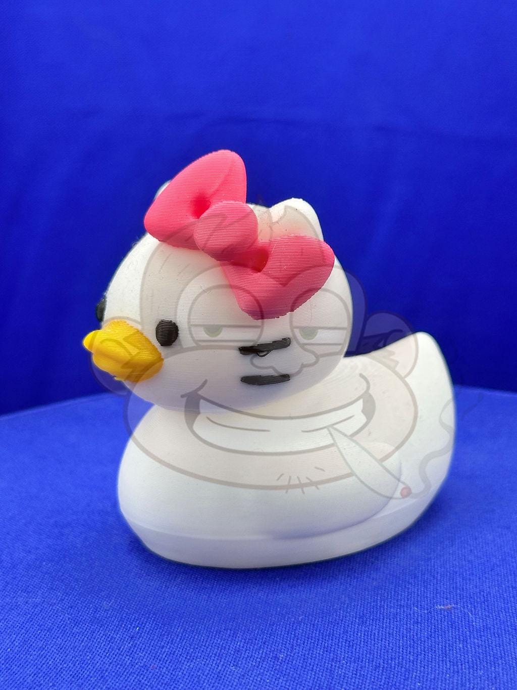 Hello Duck Inspired by Hello Kitty - Character Design with Pink Bow and Yellow Beak