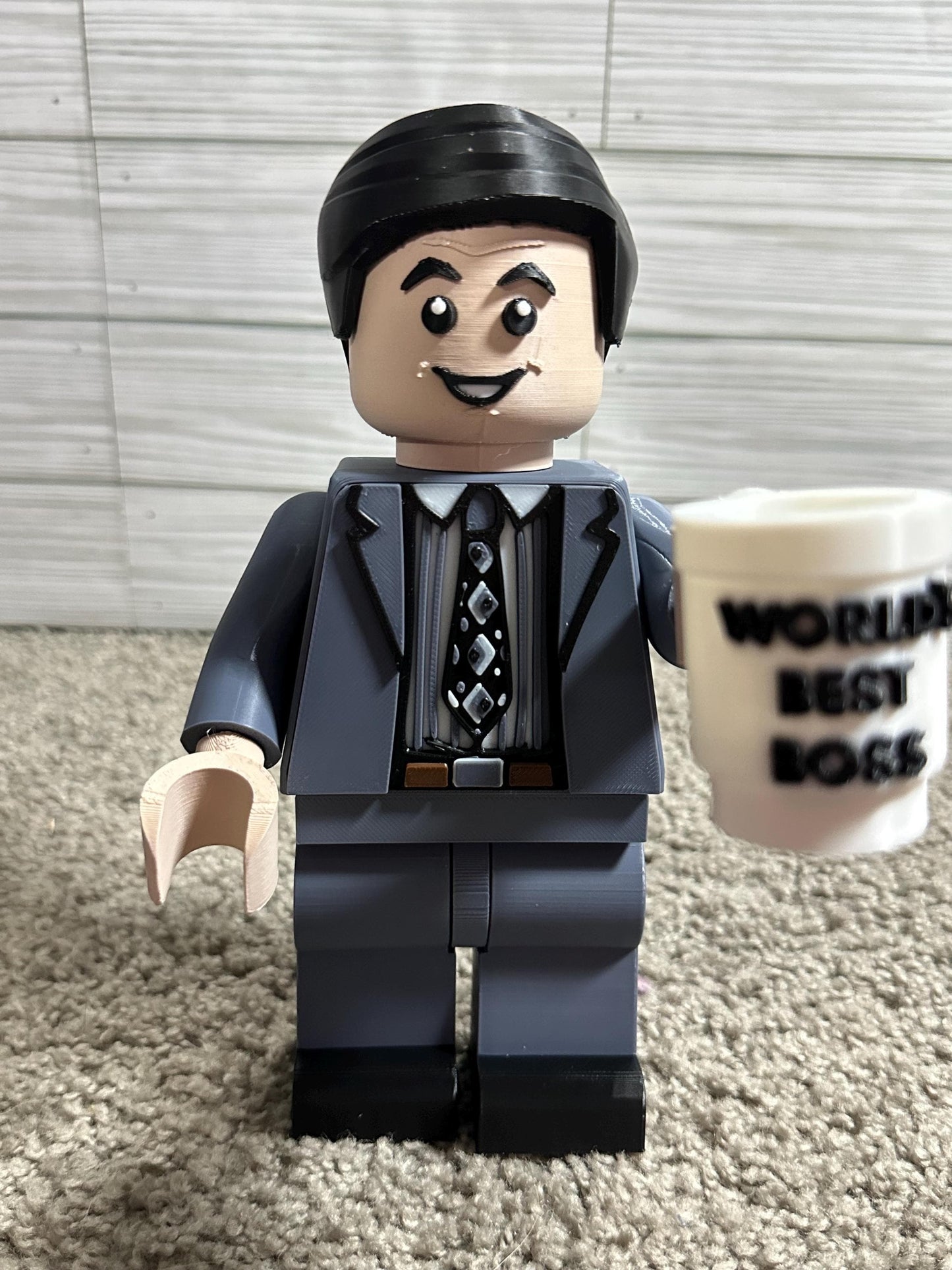 The office Michael Scott  Figure with World's Best Boss Cup