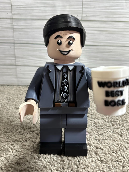 The office Michael Scott  Figure with World's Best Boss Cup