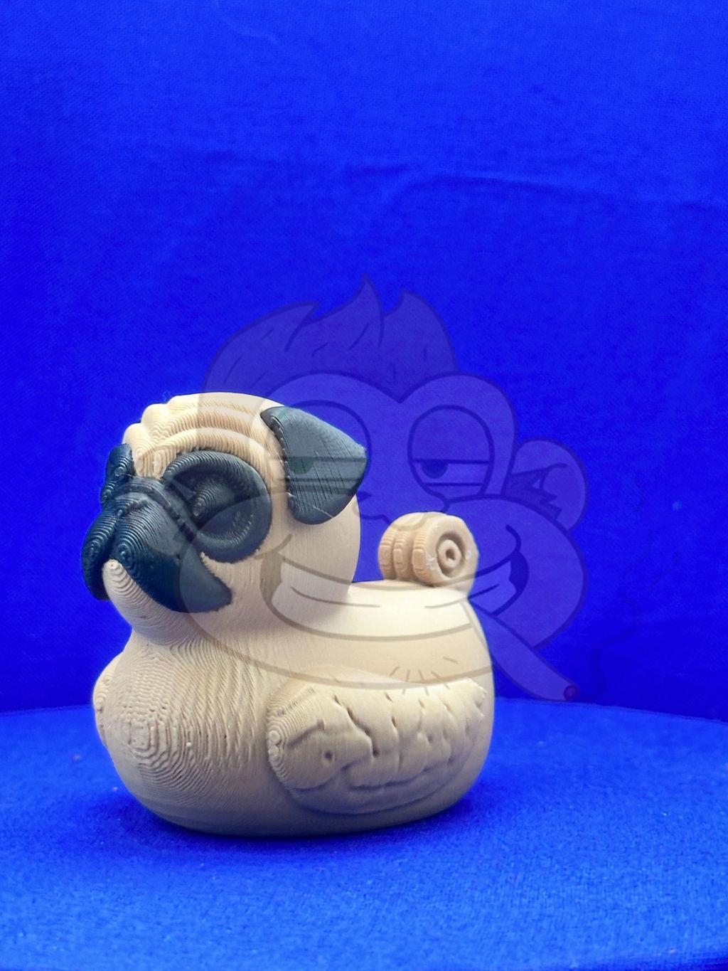 Pug Duck - Jeep Ducking Character for Collectors - PVC Free, Unisex, Fun and Nostalgic Design