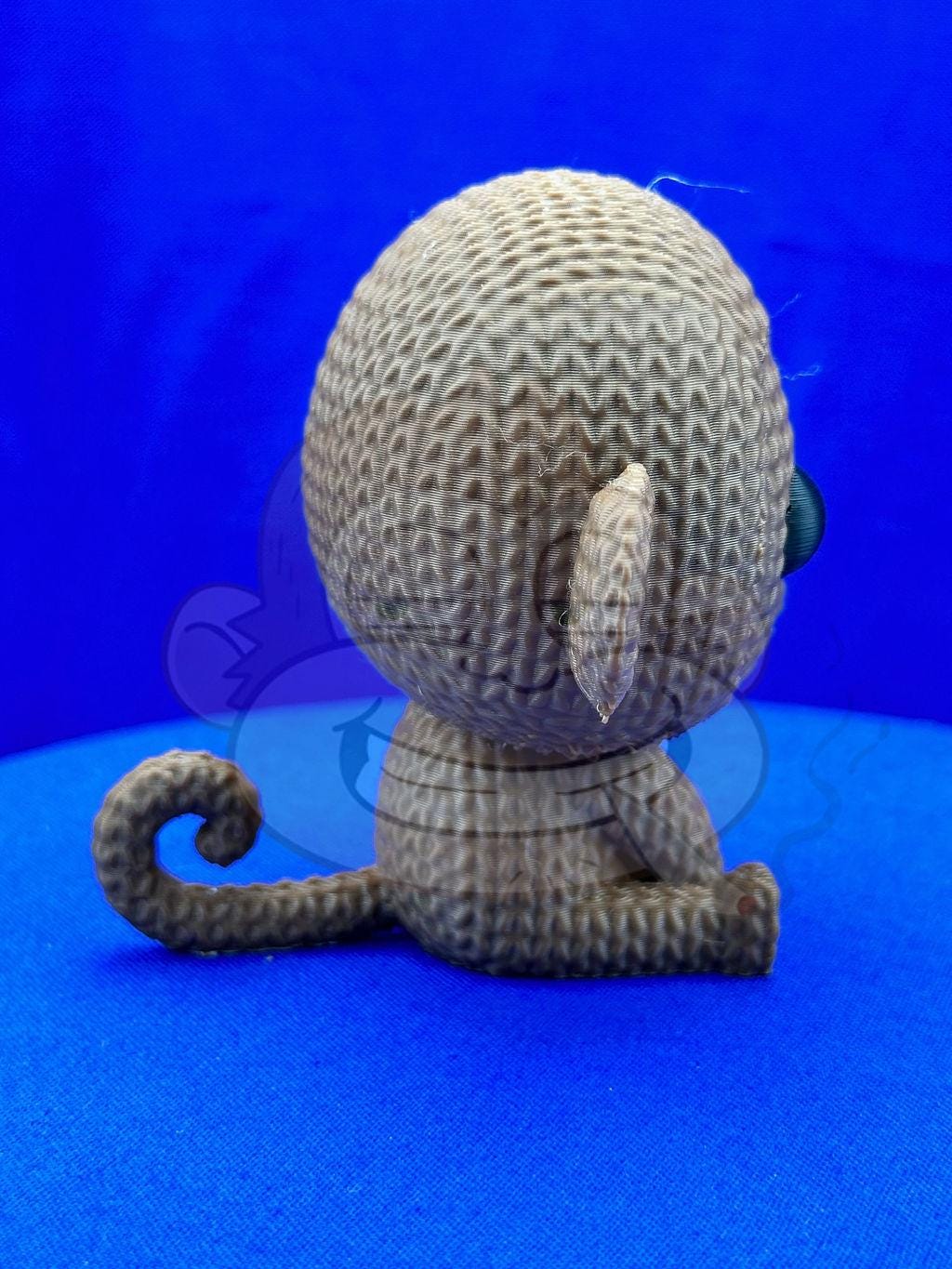Knitted Monkey: Desk Decor, Photo Prop
