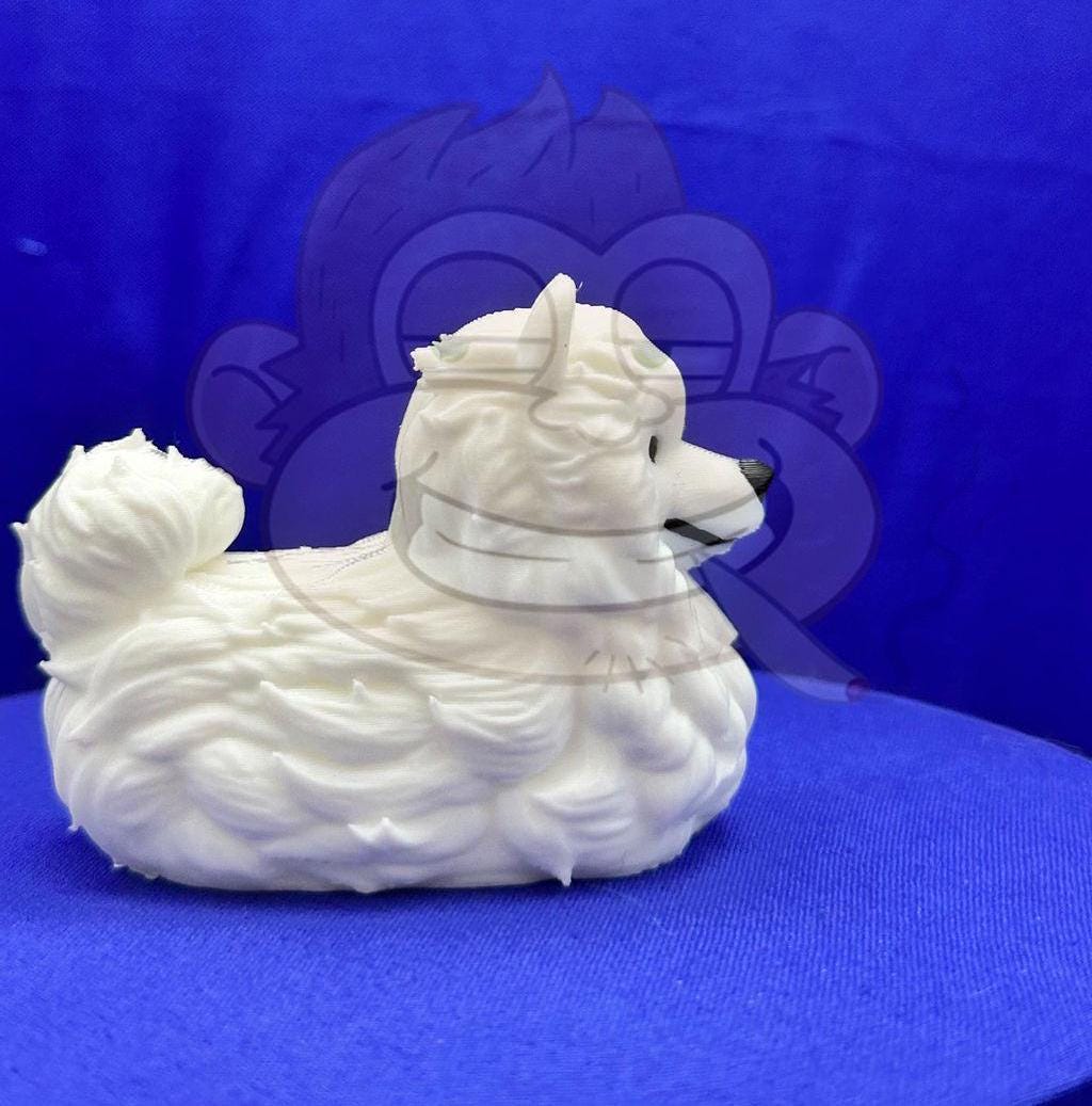 Samoyed Duck Jeep Ducking Character: 3D Printed PLA Decor