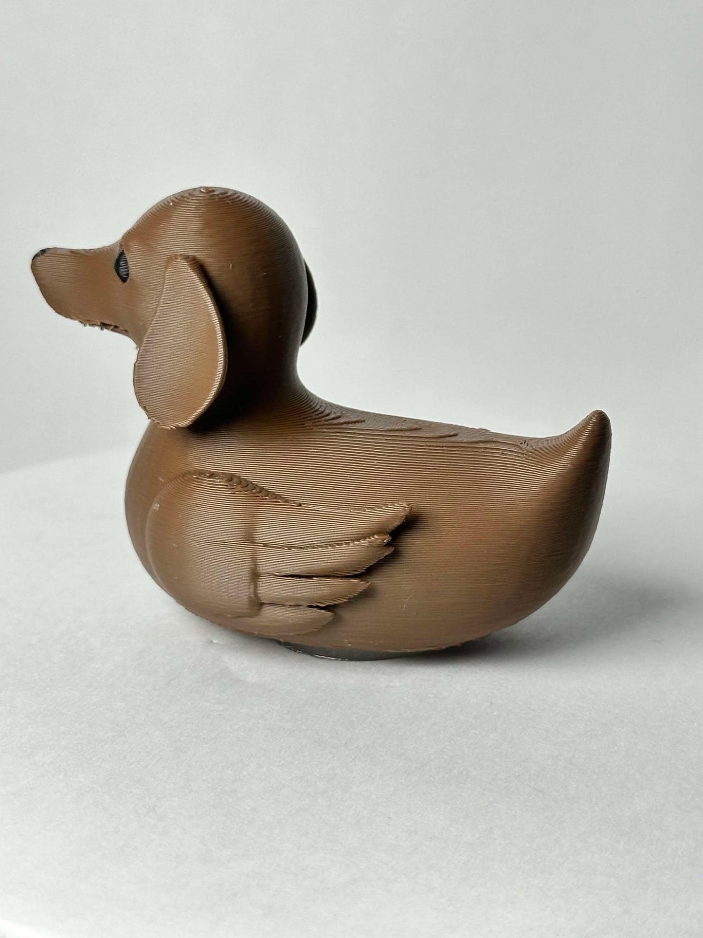 Dachshund Duck - Jeep Ducking Character for Collectors - Brown Dachshund dog - PVC Free, Unisex, Fun and Nostalgic Design