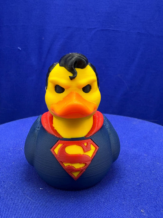 Blue Super Hero Duck - Jeep Ducking Character for Collectors - PVC Free, Unisex, Fun and Nostalgic Design