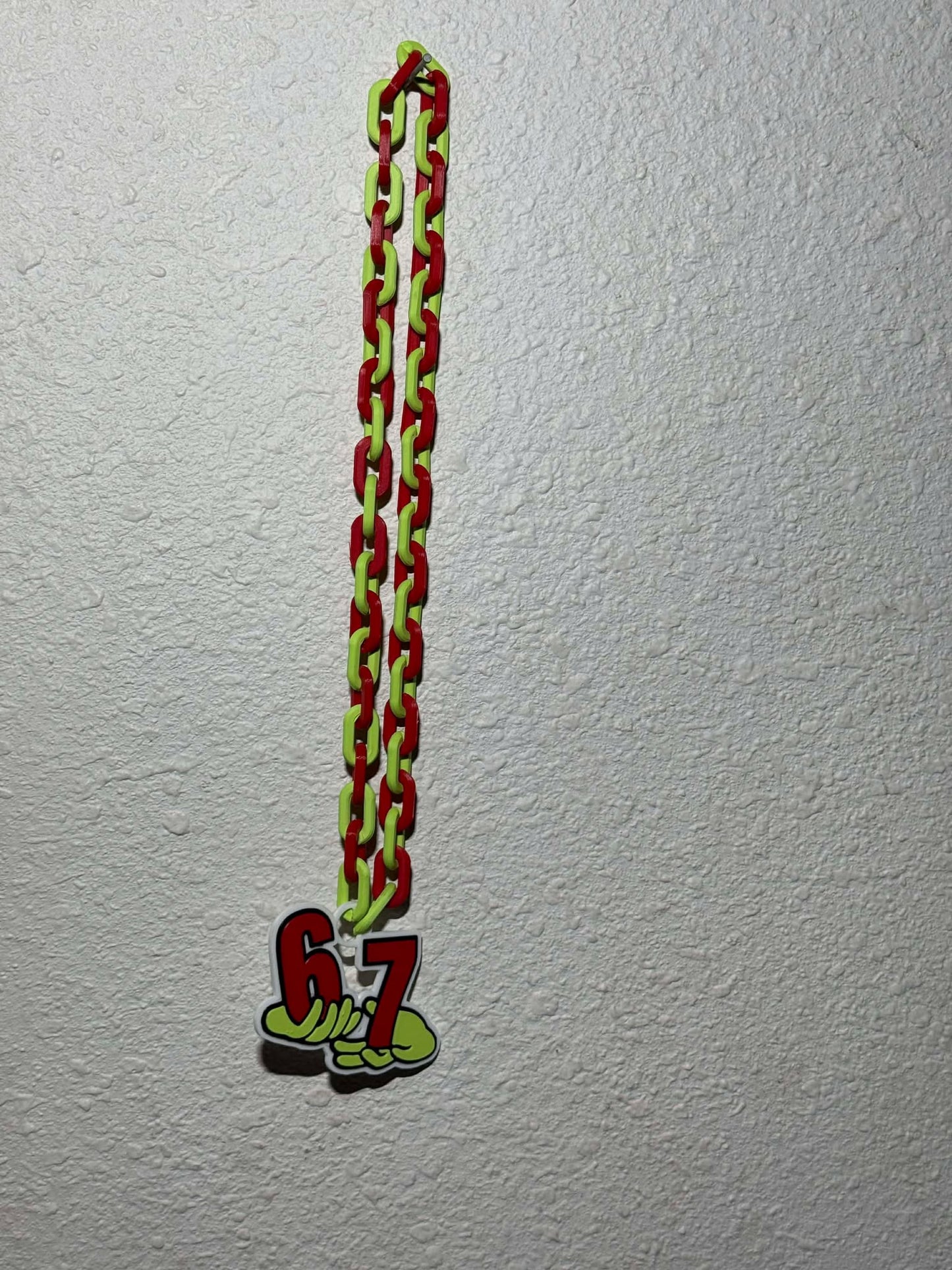 Six Seven Grinch Themed Kids Necklace