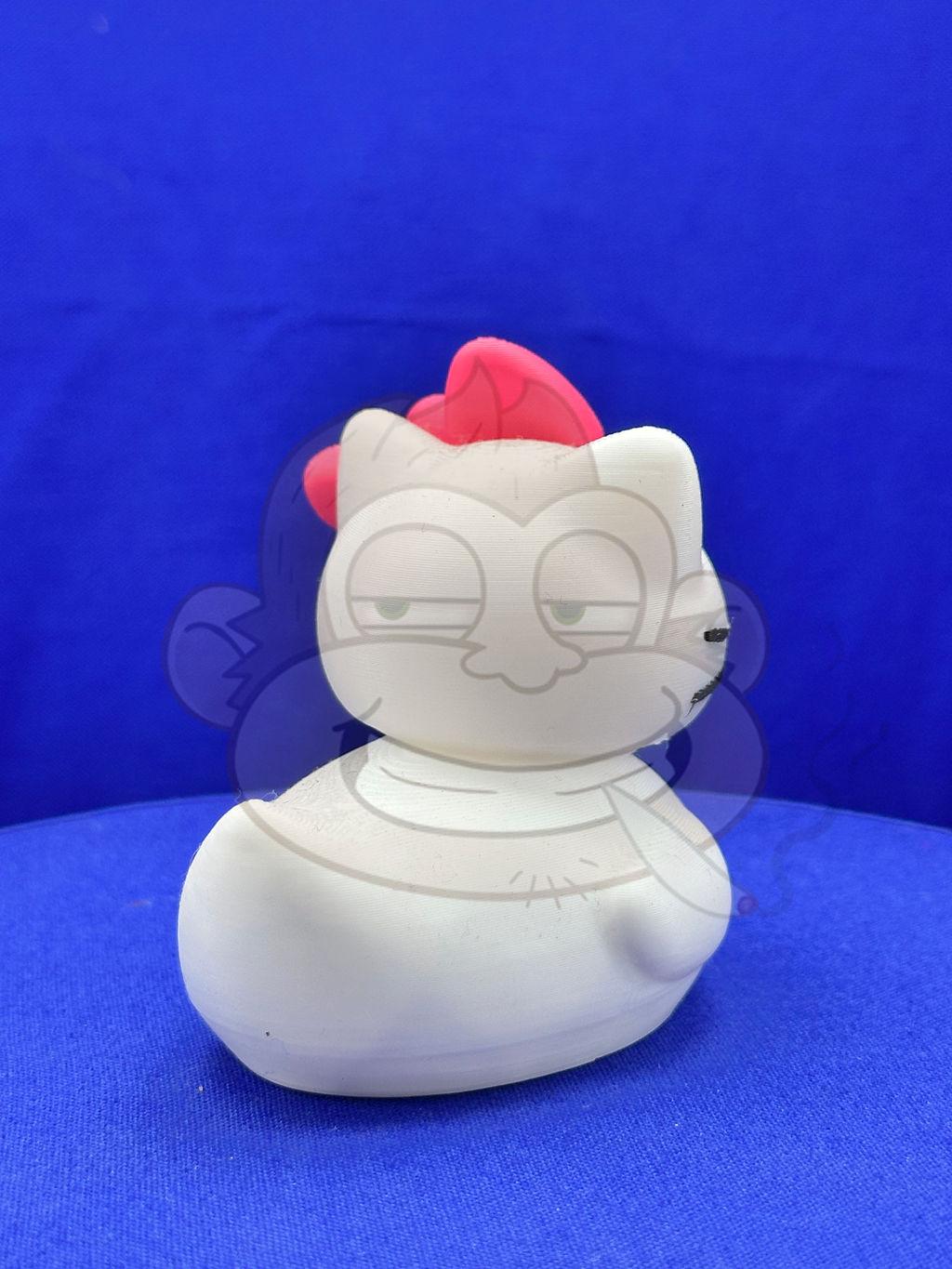 Hello Duck Inspired by Hello Kitty - Character Design with Pink Bow and Yellow Beak