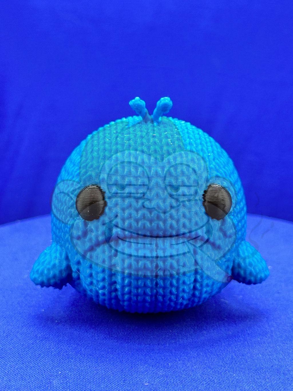 Knitted Whale Decor: 3D Printed Desk Accessory