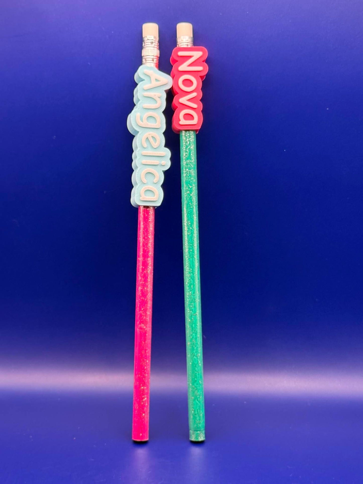Personalized Pencil Toppers – Custom Name Pencil Accessories – 3D Printed School Favors – Classroom Gifts