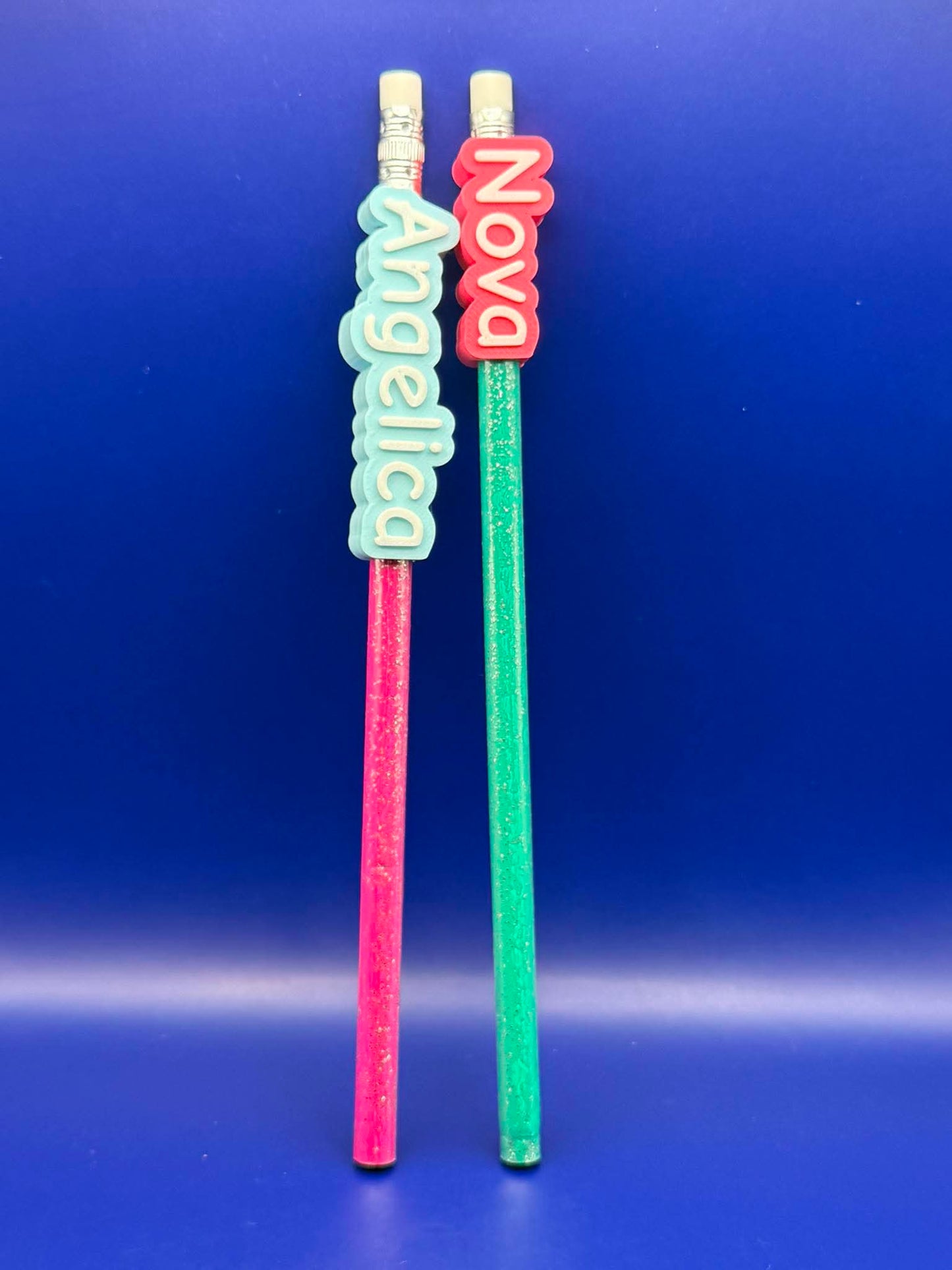 Personalized Pencil Toppers – Custom Name Pencil Accessories – 3D Printed School Favors – Classroom Gifts