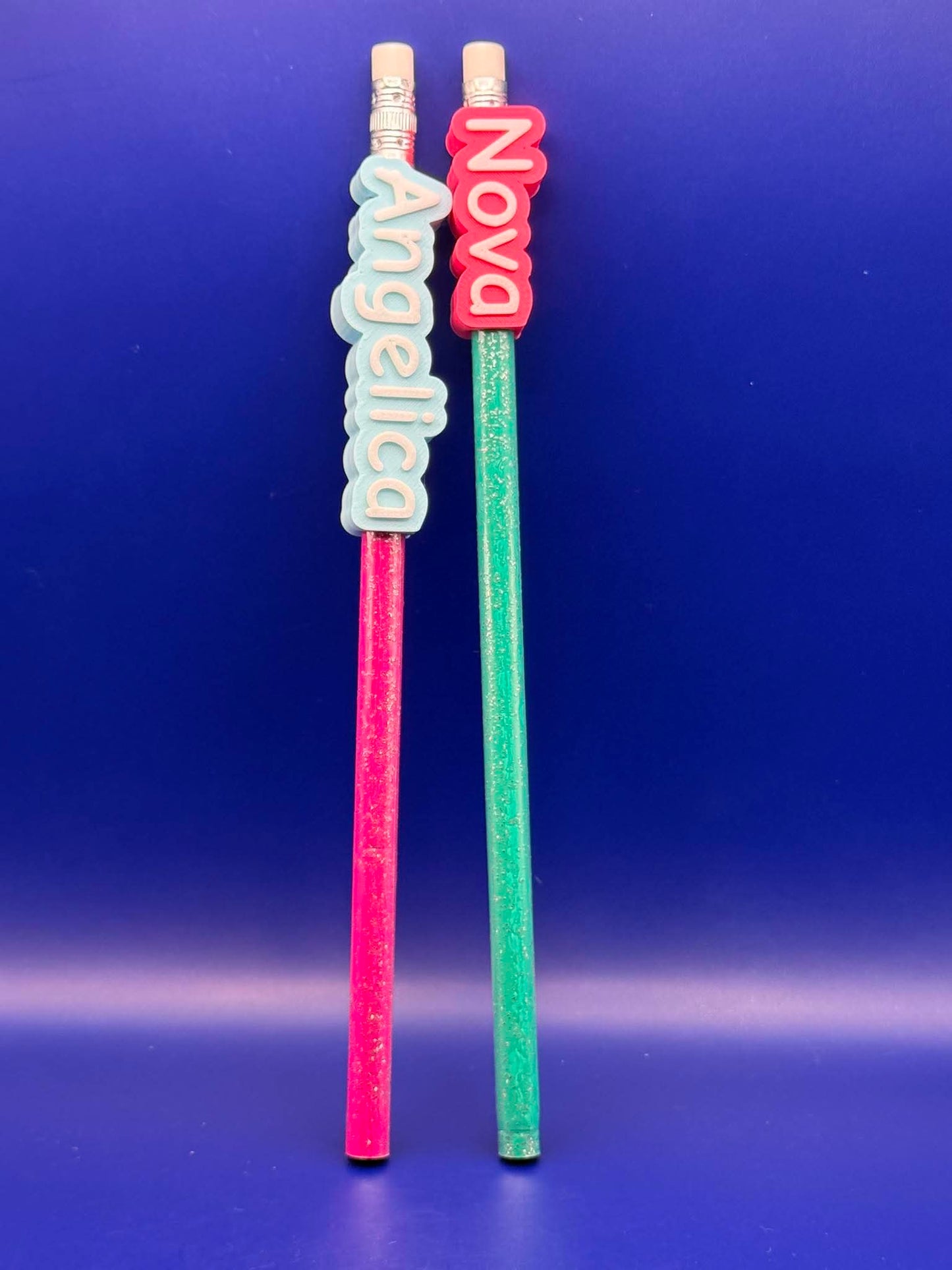 Personalized Pencil Toppers – Custom Name Pencil Accessories – 3D Printed School Favors – Classroom Gifts
