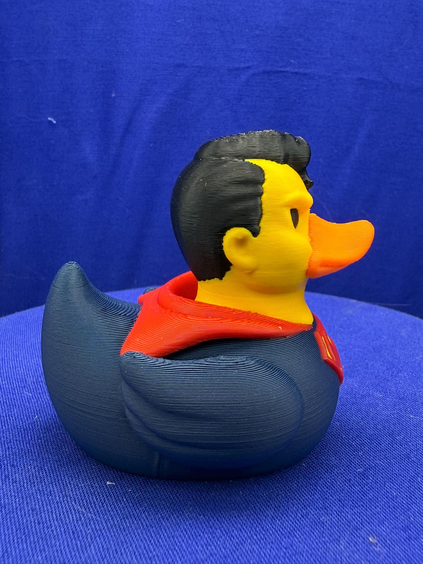 Blue Super Hero Duck - Jeep Ducking Character for Collectors - PVC Free, Unisex, Fun and Nostalgic Design