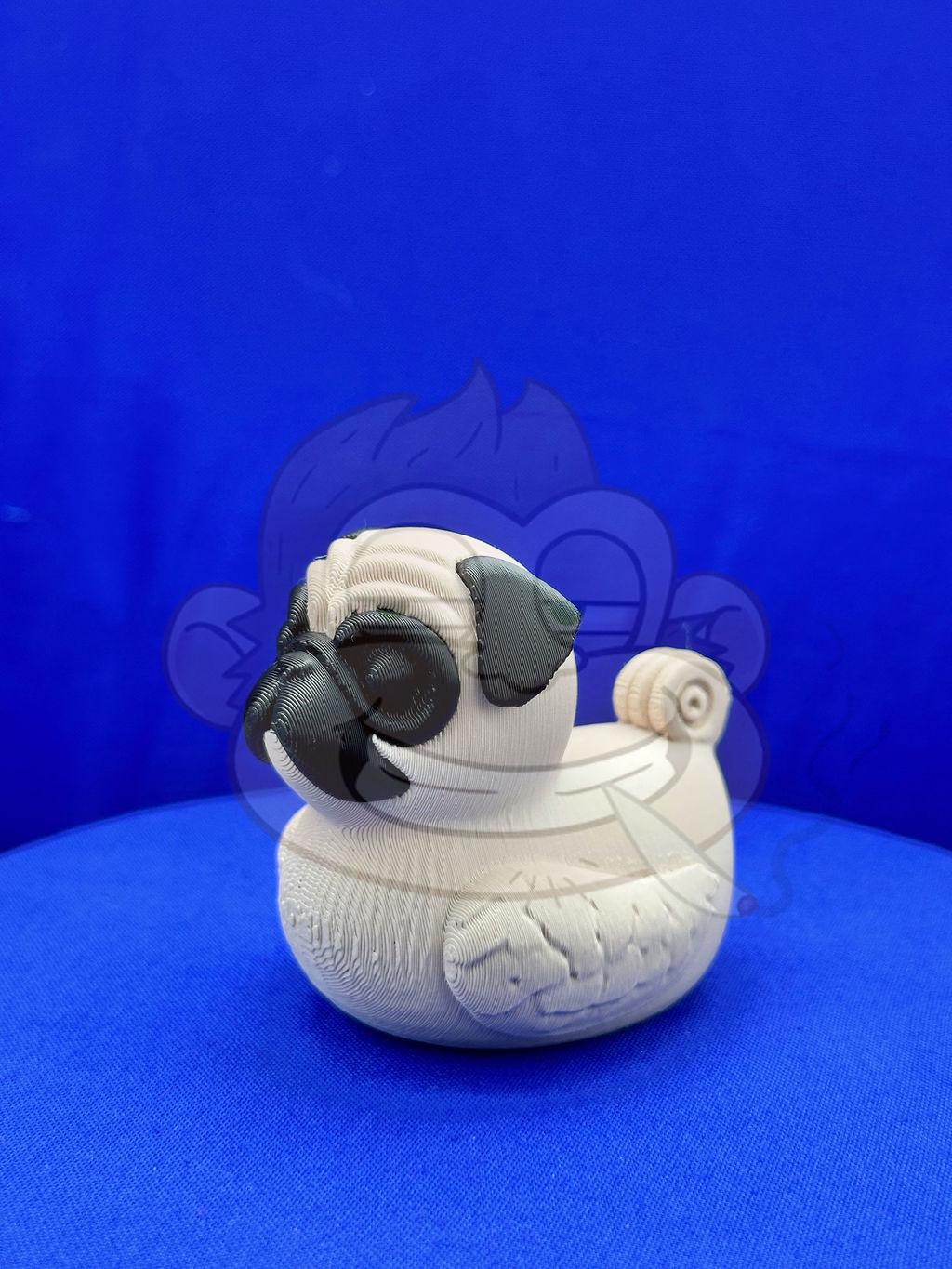 Pug Duck - Jeep Ducking Character for Collectors - PVC Free, Unisex, Fun and Nostalgic Design
