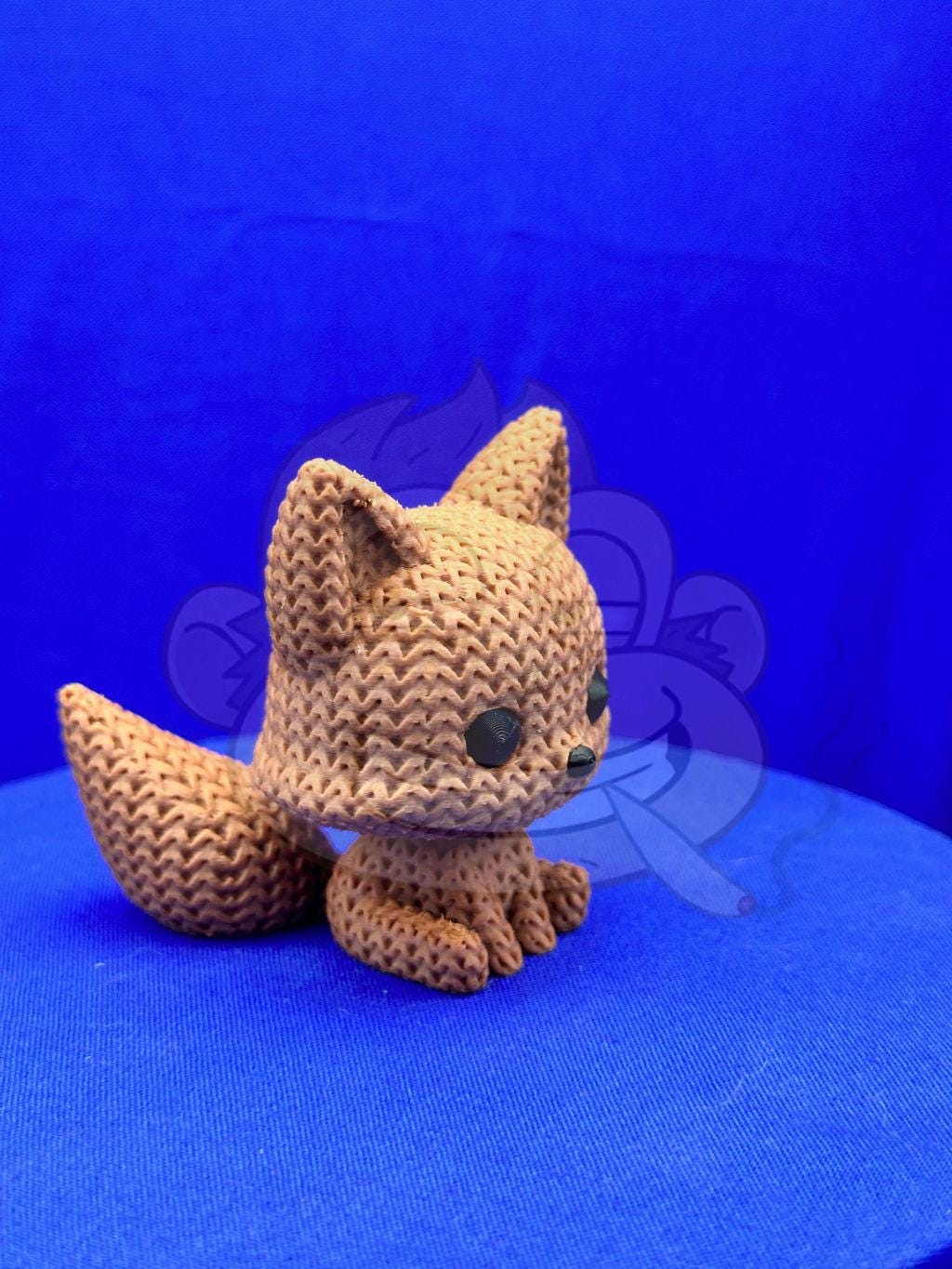 Knitted Fox Decor: 3D Printed Desk Accessory