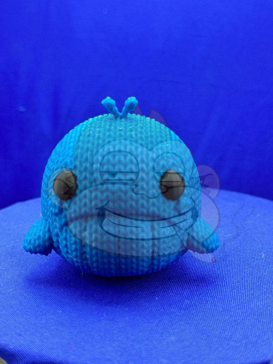 Knitted Whale Decor: 3D Printed Desk Accessory