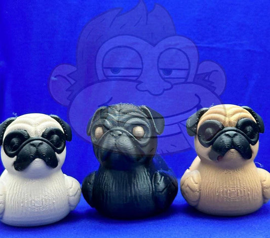 Pug Duck - Jeep Ducking Character for Collectors - PVC Free, Unisex, Fun and Nostalgic Design