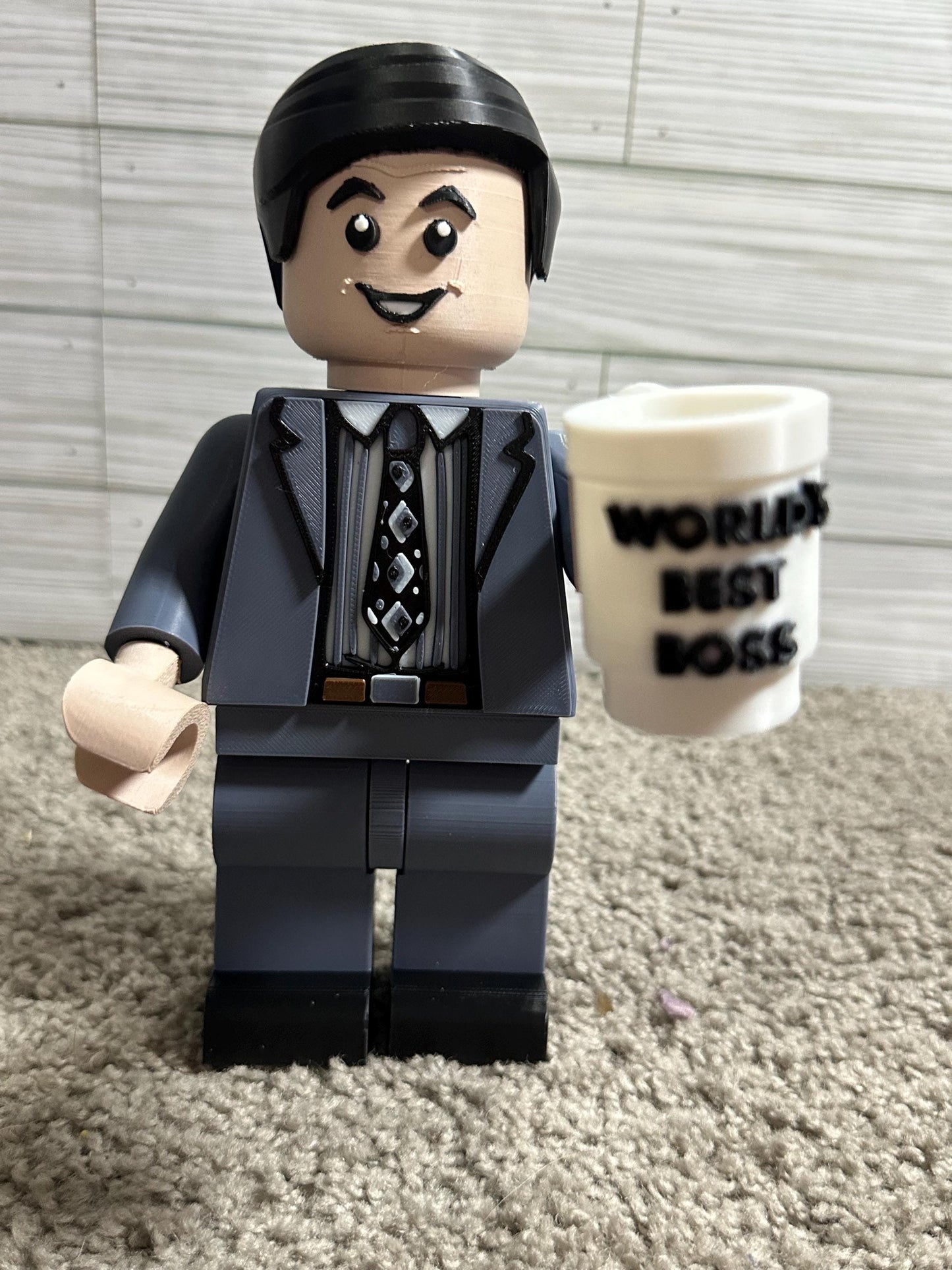 The office Michael Scott  Figure with World's Best Boss Cup