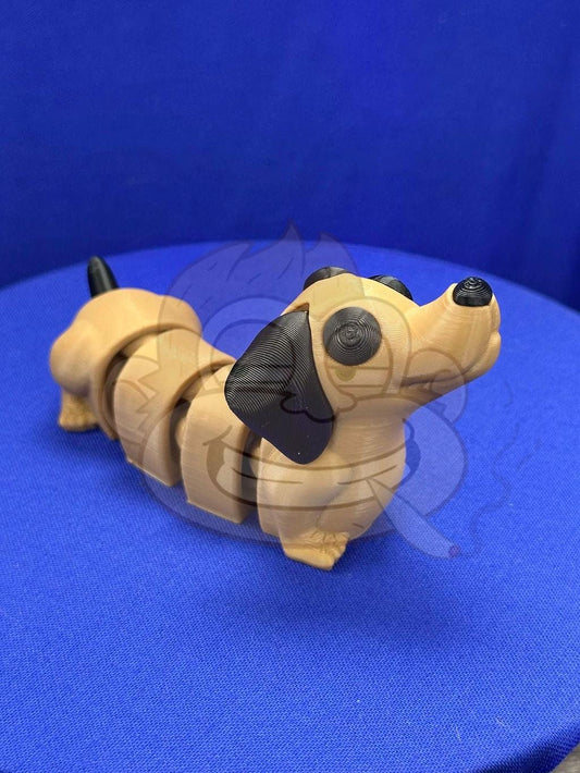Flexi Dachshund: Articulated Weiner Dog Figurine