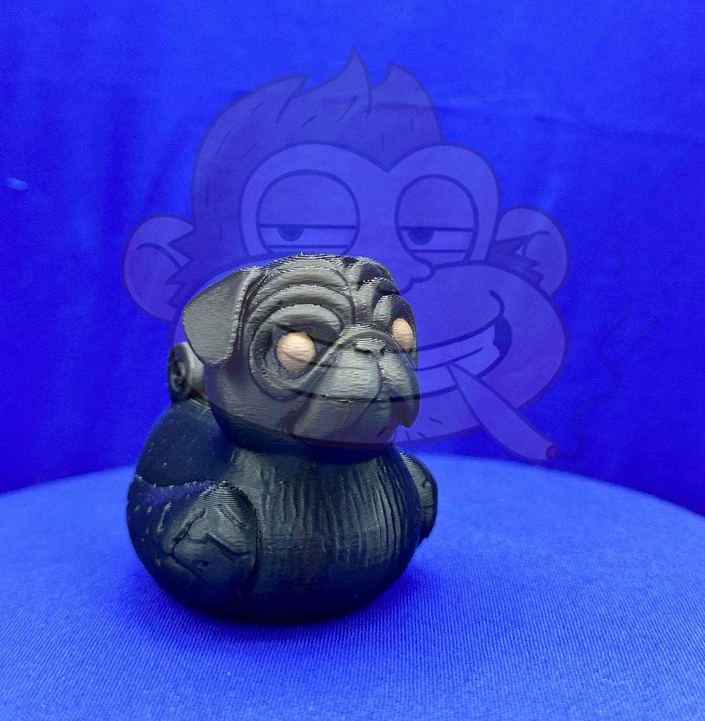 Pug Duck - Jeep Ducking Character for Collectors - PVC Free, Unisex, Fun and Nostalgic Design