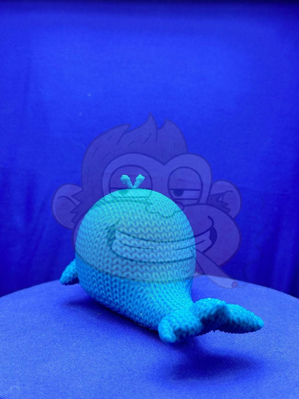 Knitted Whale Decor: 3D Printed Desk Accessory
