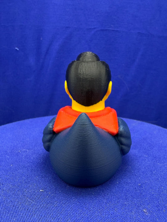 Blue Super Hero Duck - Jeep Ducking Character for Collectors - PVC Free, Unisex, Fun and Nostalgic Design