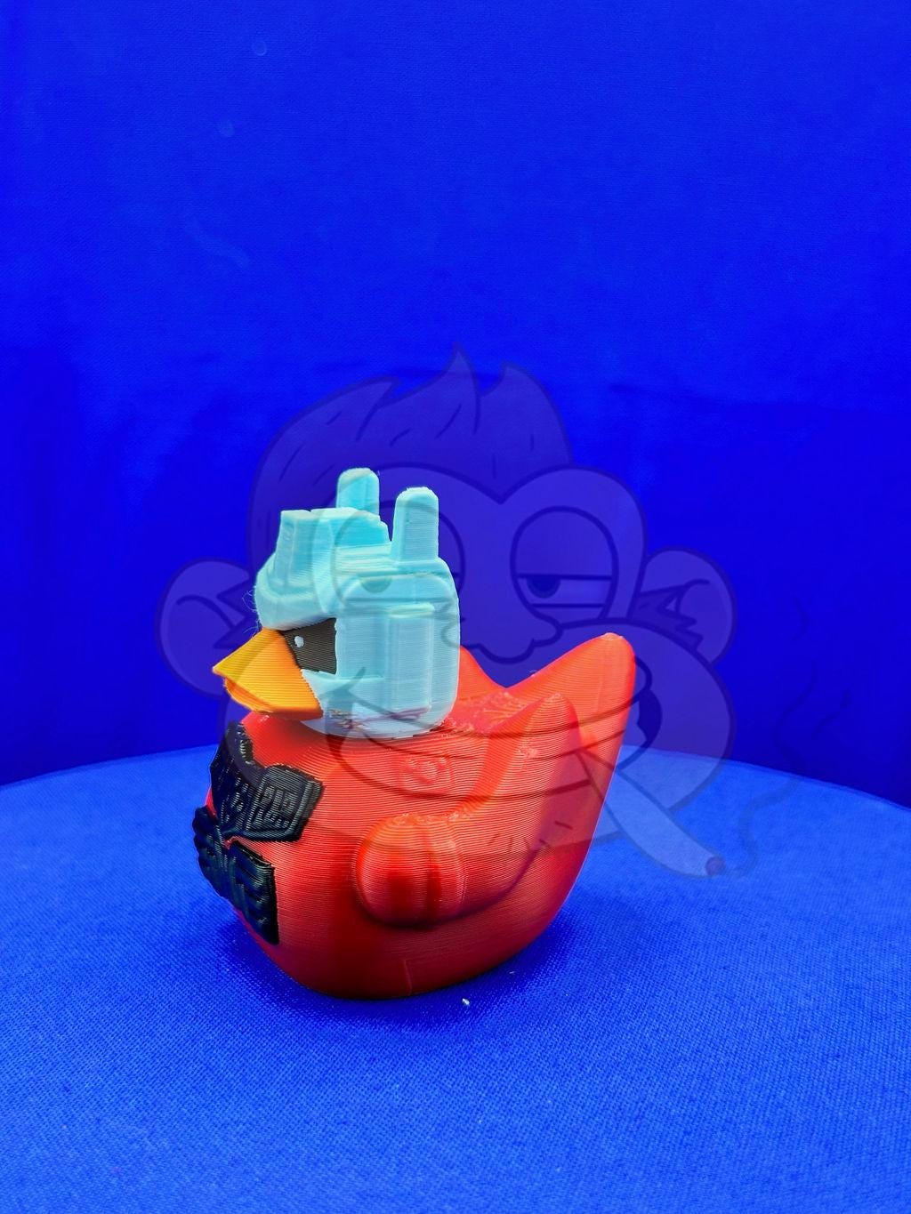 Prime Duck: Red & Blue 3D Printed Car Duck