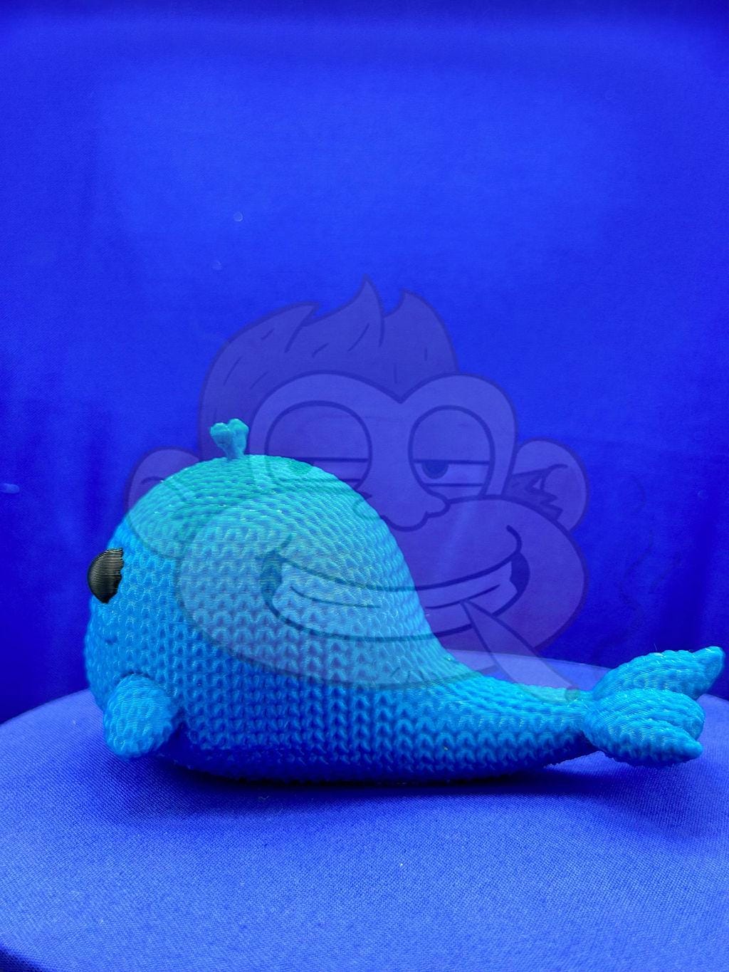 Knitted Whale Decor: 3D Printed Desk Accessory