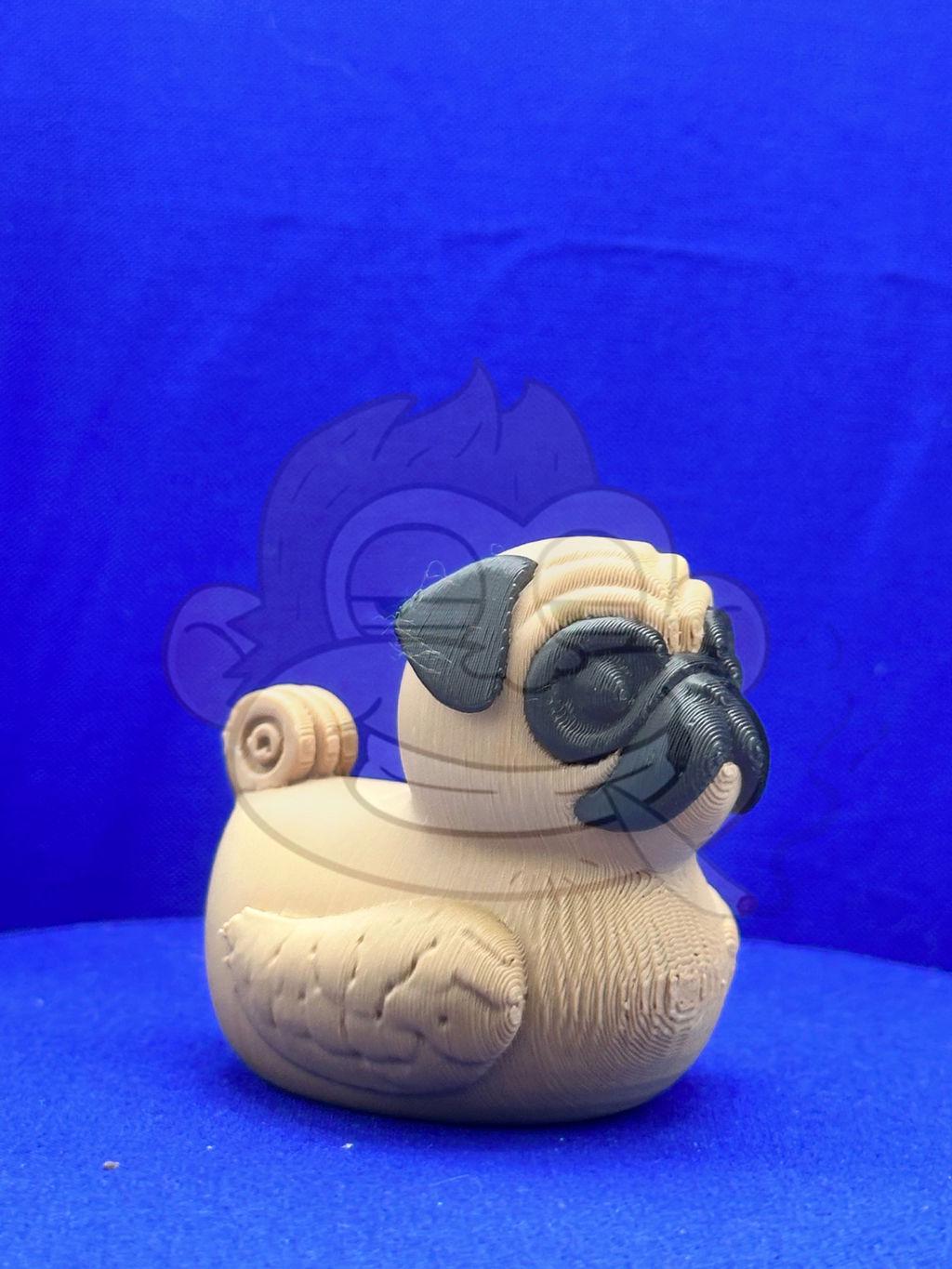 Pug Duck - Jeep Ducking Character for Collectors - PVC Free, Unisex, Fun and Nostalgic Design