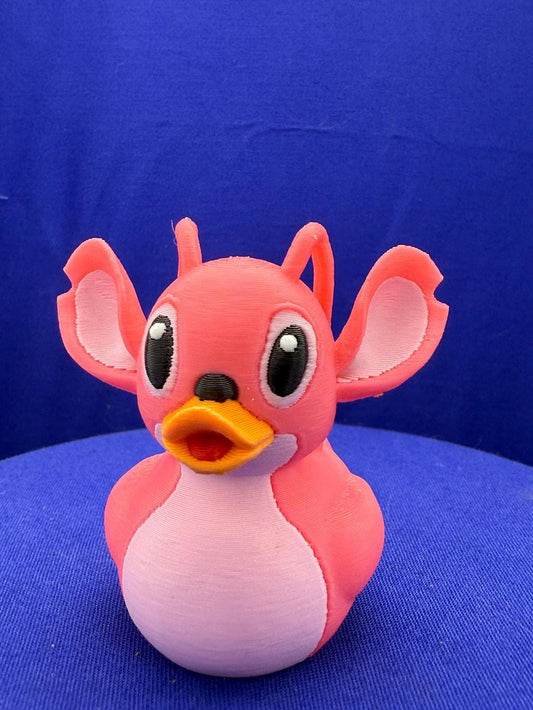 Angel Duck Inspired by experiment 624- jeep tag - desk decor -duck