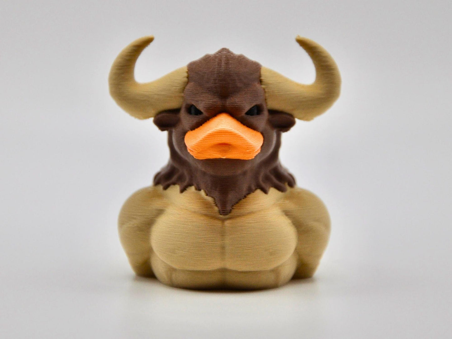 Minotour Duck - brown DUCK - duckjeeping - jeep - duck - long horn - cow - buff duck