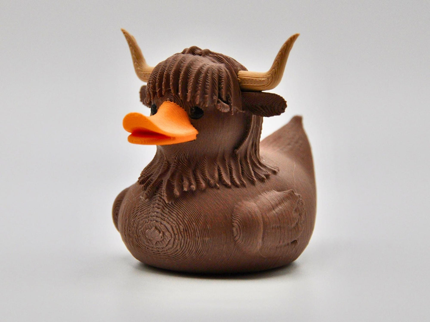 Highland Cow - brown DUCK - duckjeeping - jeep - duck - long horn - cow - buff duck