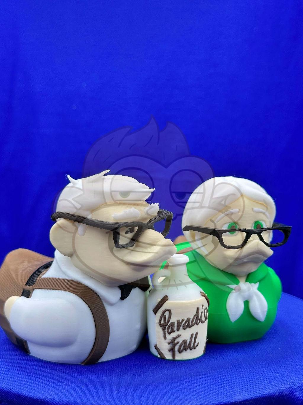 Adventure Loving Couple UP Duck - 3D Printed - Jeep ducking