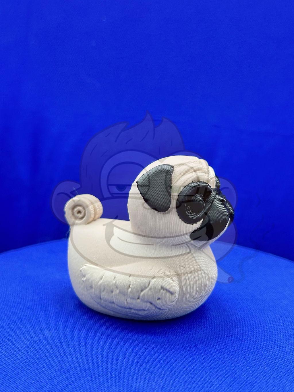 Pug Duck - Jeep Ducking Character for Collectors - PVC Free, Unisex, Fun and Nostalgic Design