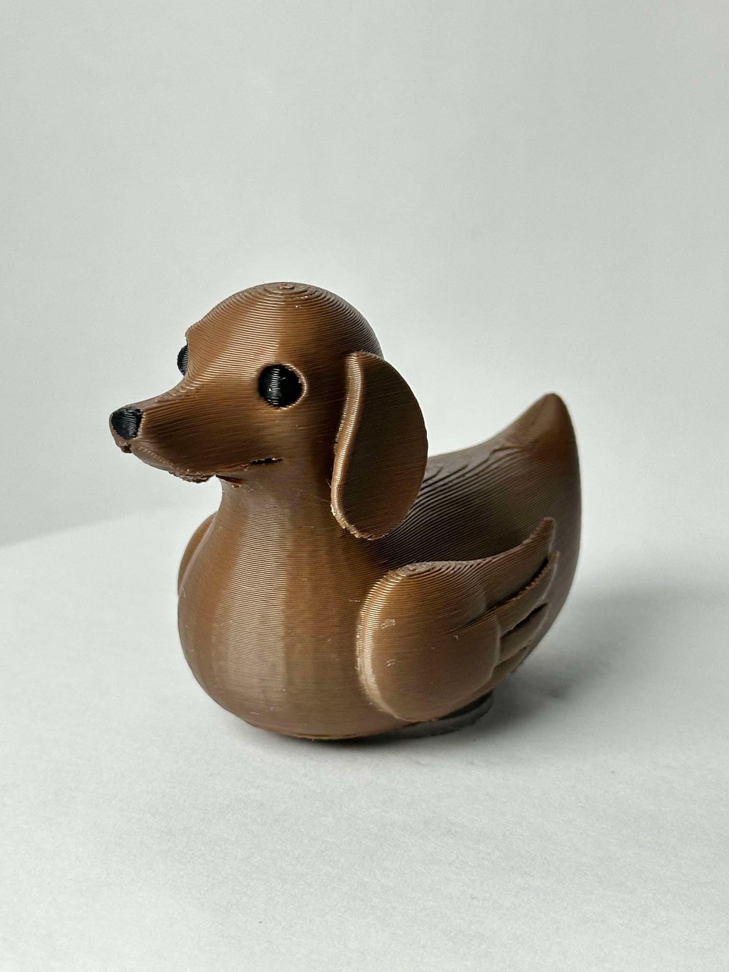 Dachshund Duck - Jeep Ducking Character for Collectors - Brown Dachshund dog - PVC Free, Unisex, Fun and Nostalgic Design